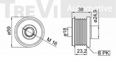 TREVI AUTOMOTIVE ap1110 -  Механизм свободного хода генератора